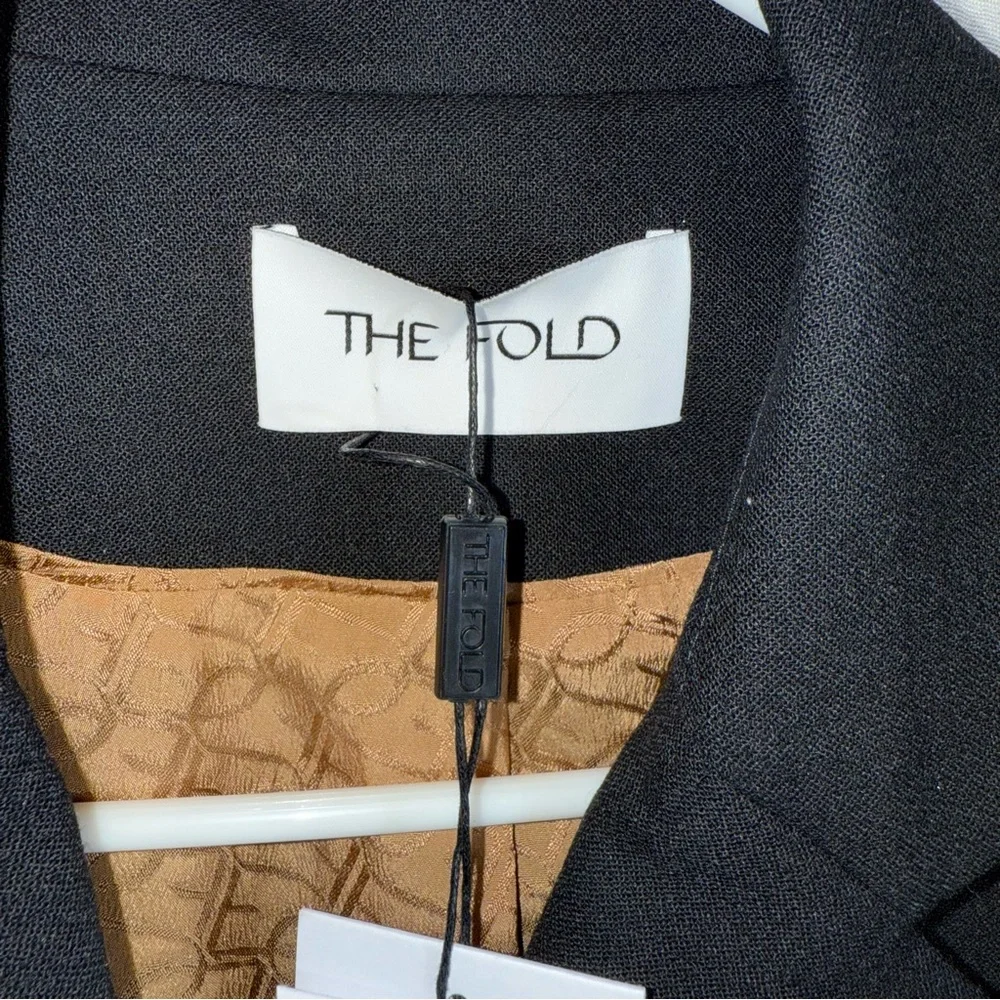 The Fold Black Collingham Jacket wool‎ blend size 10 NWT
